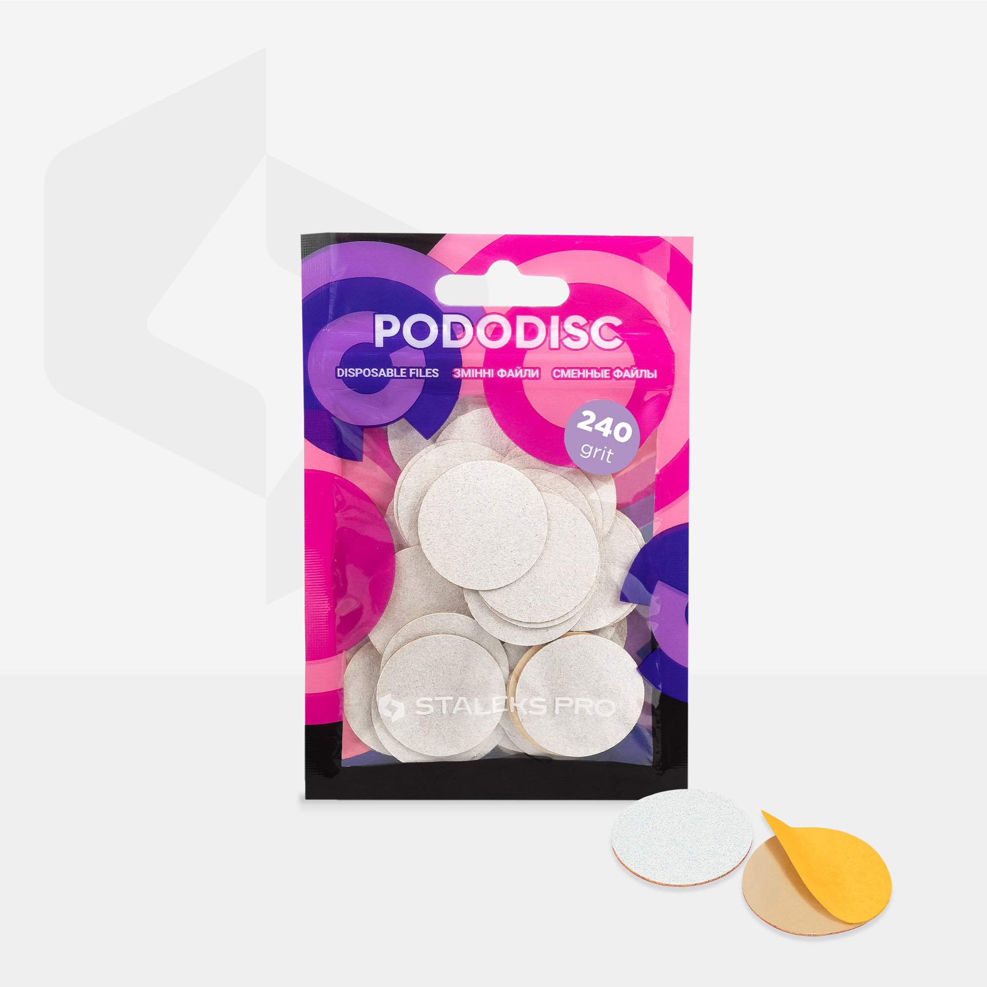 Staleks Expert Pododisc L pedikyrfiler 240 grit 50 stk