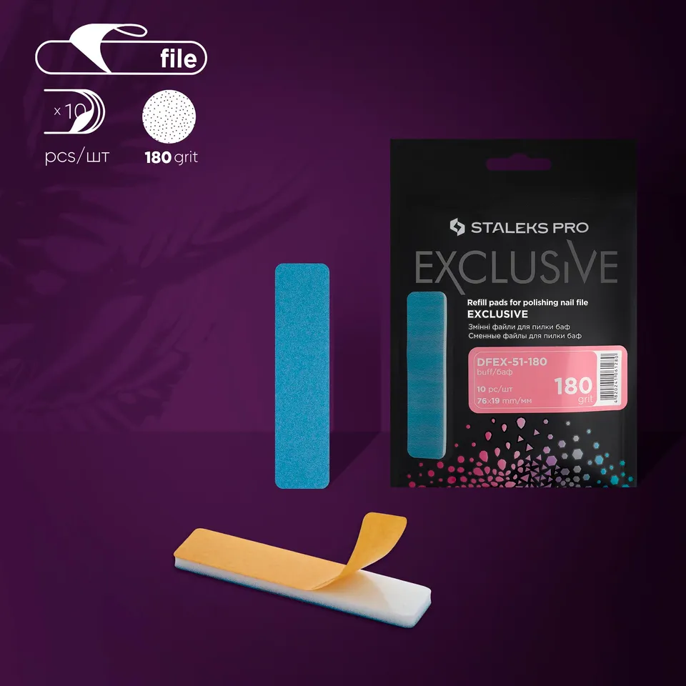 Staleks Exclusive 51 filrefill kort 180 grit 10 stk