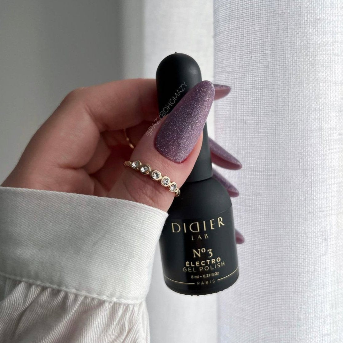 Didier Lab Electro No3 gellak lilla glitter reflekterende