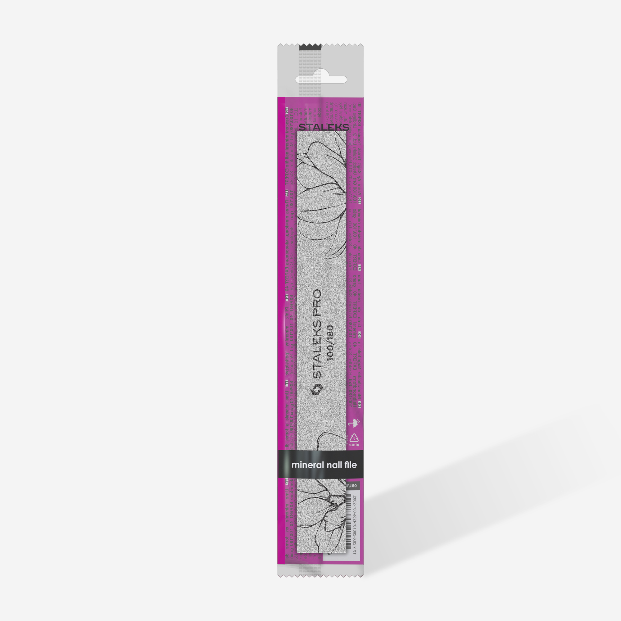 Staleks Expert 20 neglefil mineral rett 100/180 grit tosidig