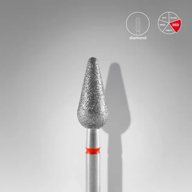 Staleks Expert diamant fresebit pære rød 5/12 mm