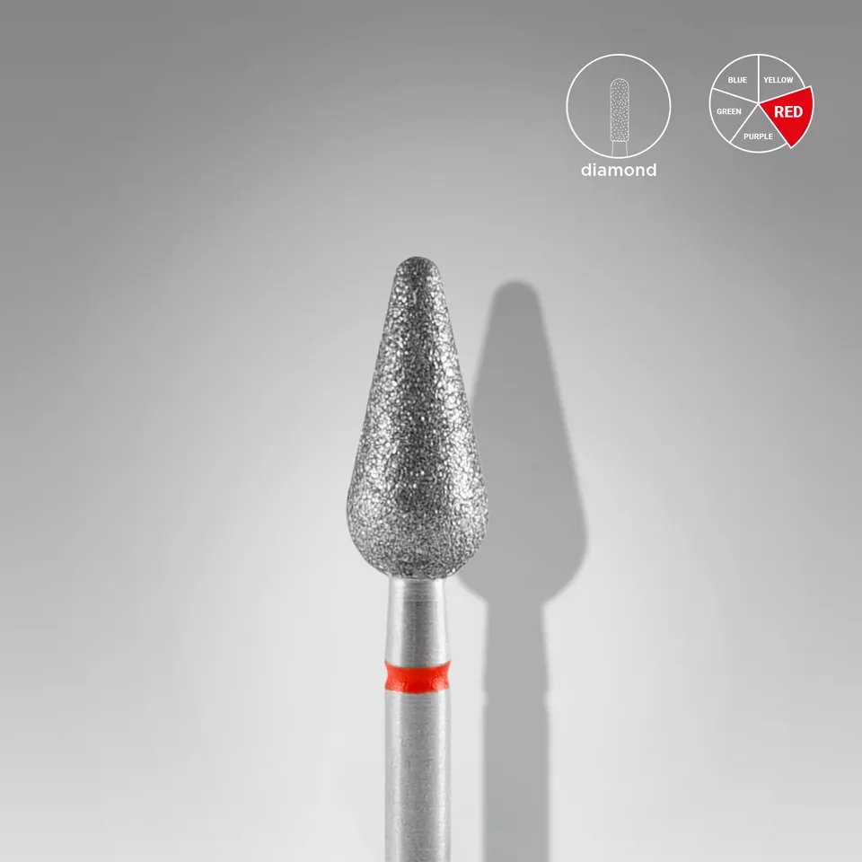 Staleks Expert diamant fresebit pære rød 5/12 mm