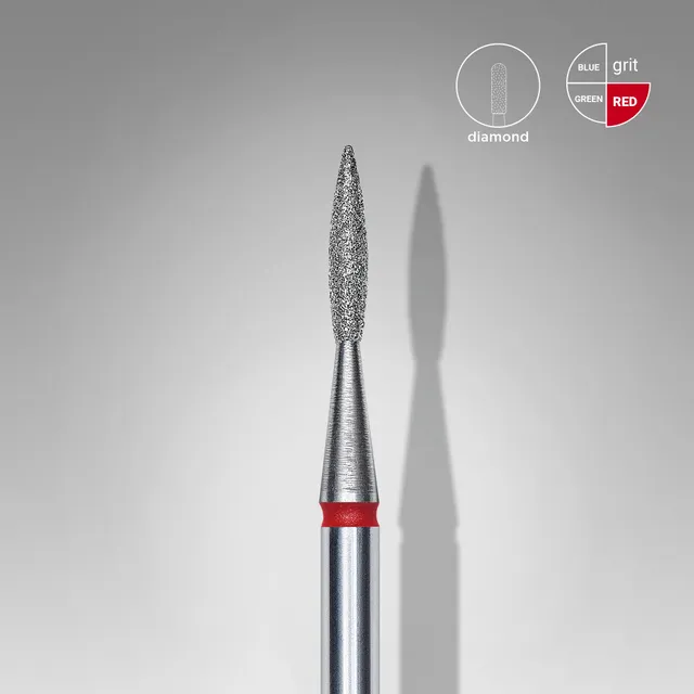 Staleks Expert flamme diamantbor rød 1,6 mm fin