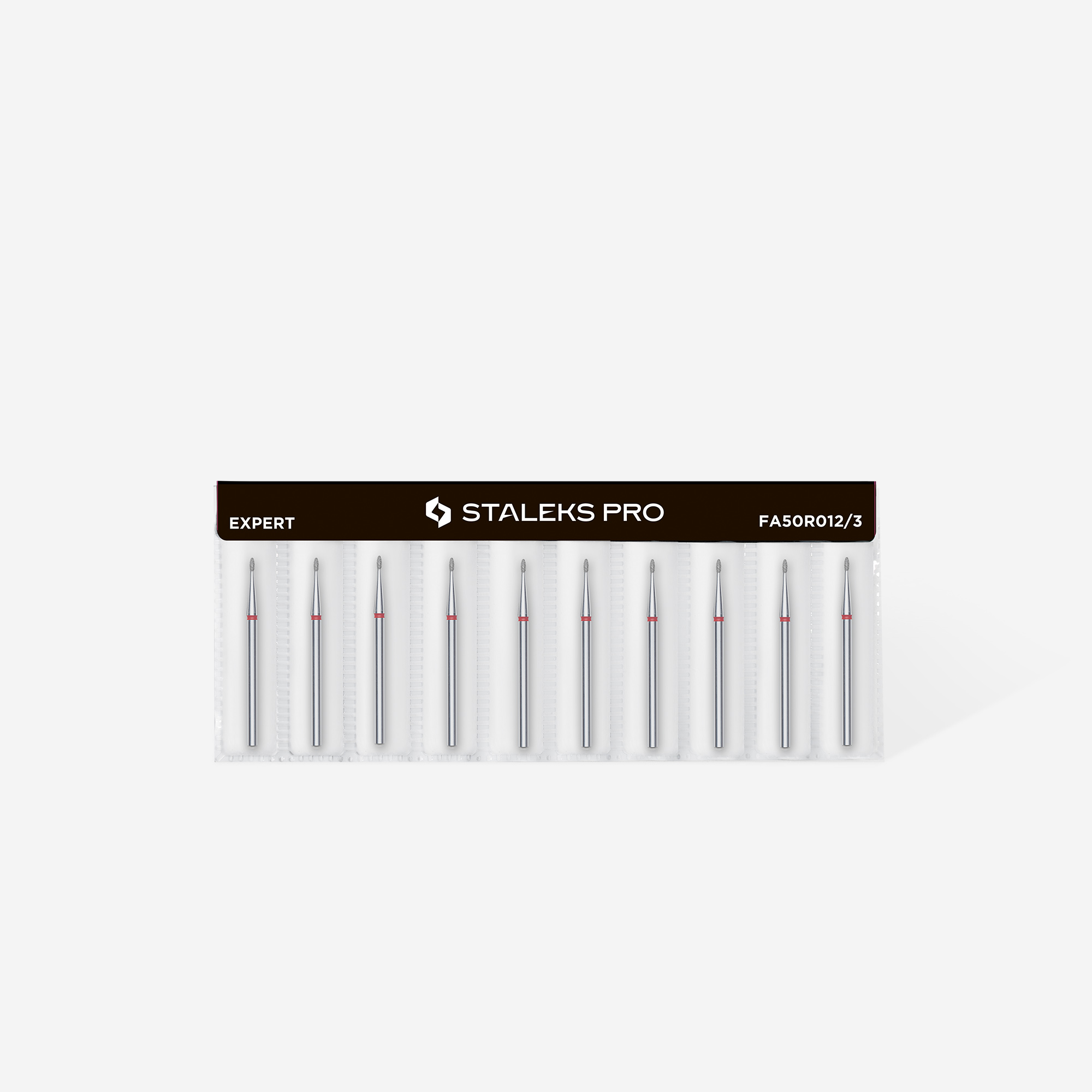 Staleks Expert fresebit rund knopp rød 1,2 mm fin