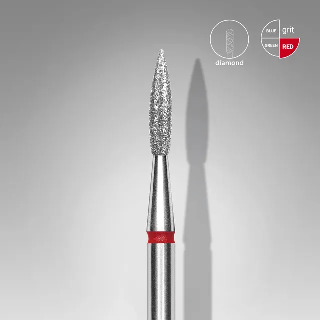 Staleks Expert diamant fresebor flamme rød 2,3/8 mm