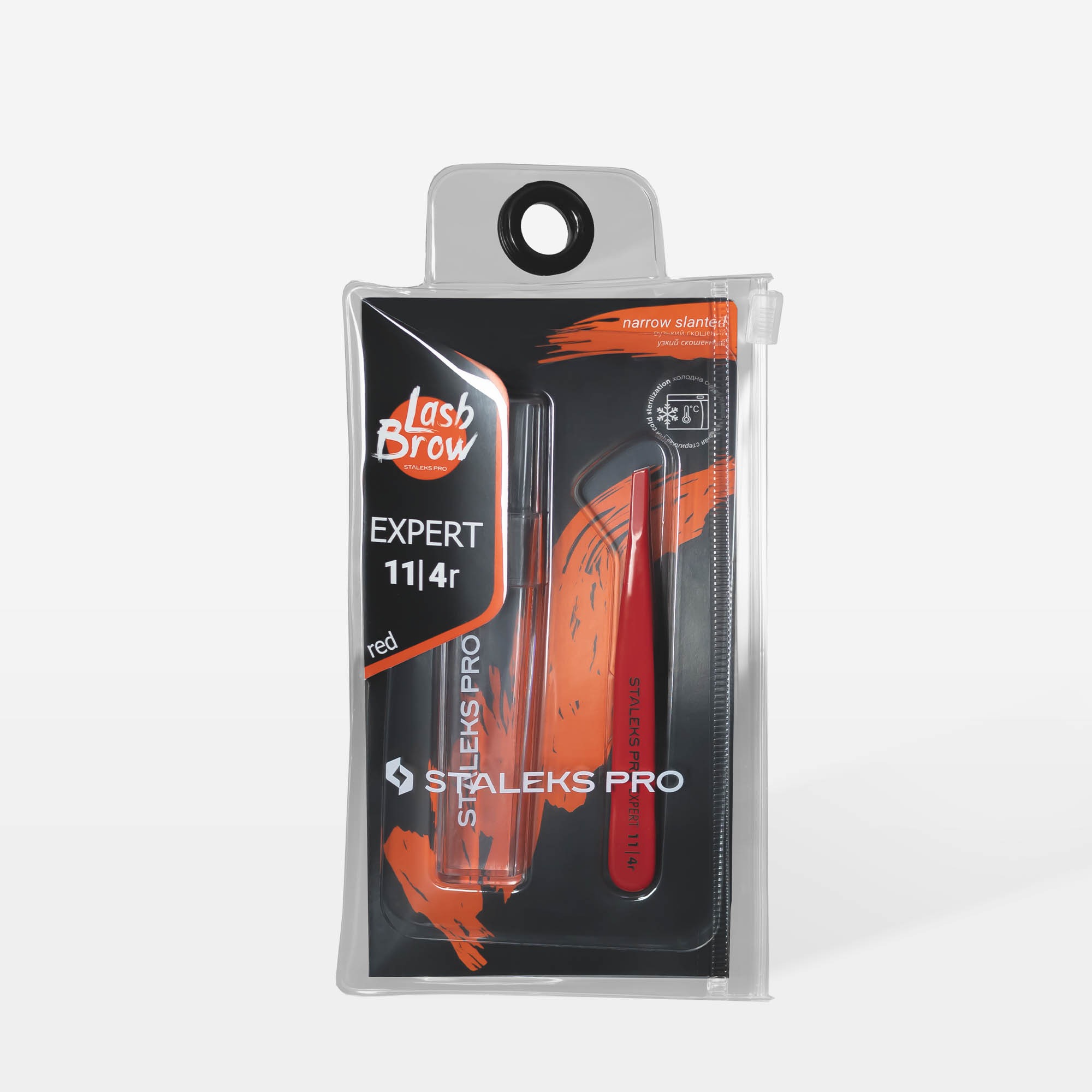 Staleks Expert 11 Type 4R pinsett rød smal