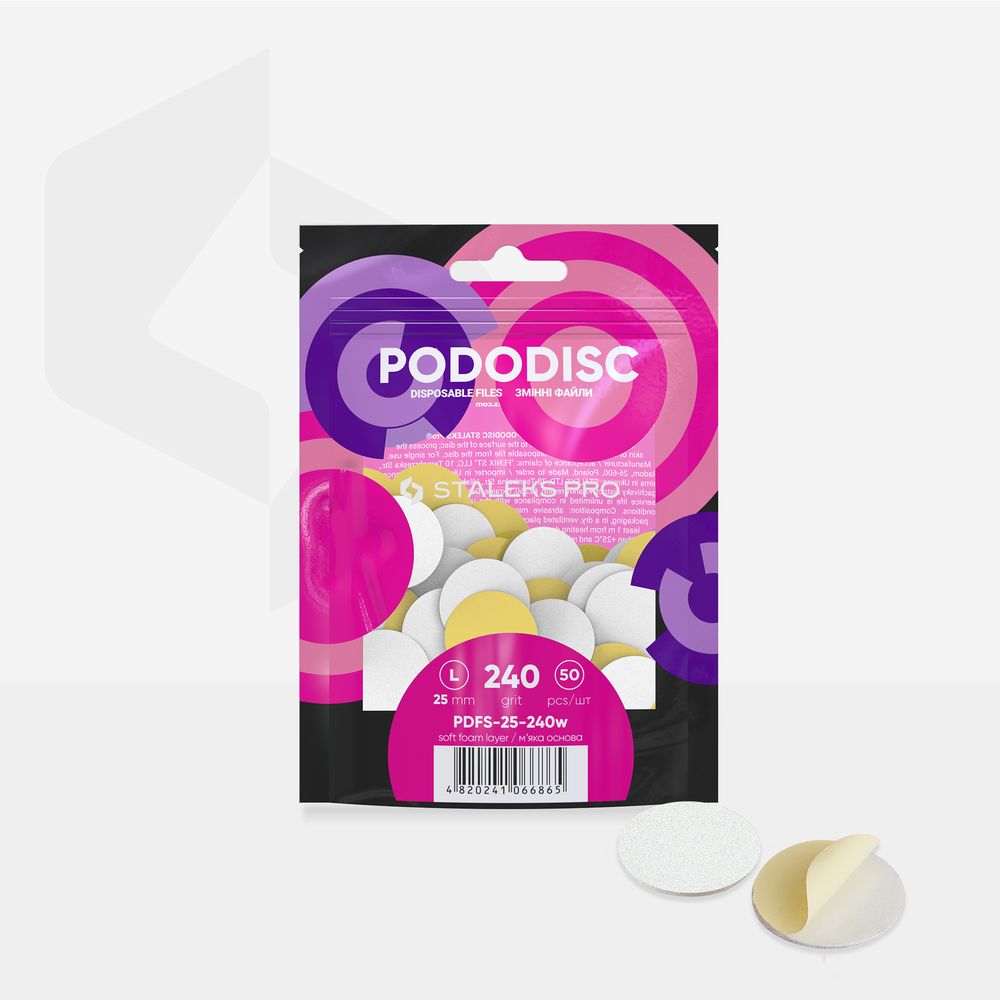 Staleks Pododisc L Expert pedikyrfil 240 grit 50 stk myk