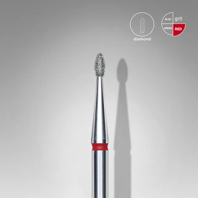 Staleks Expert diamantbit avrundet knopp rød 1,6 mm
