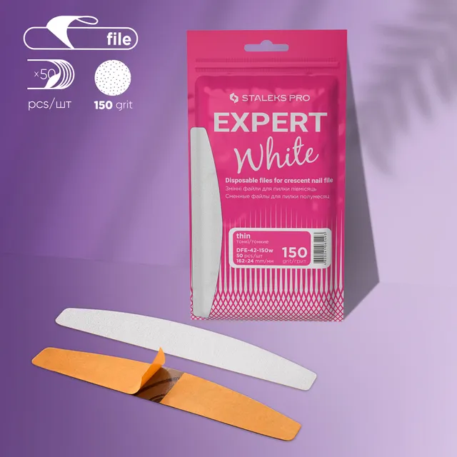 Staleks Expert 42 halvmånefil refil 150 grit 50 stk