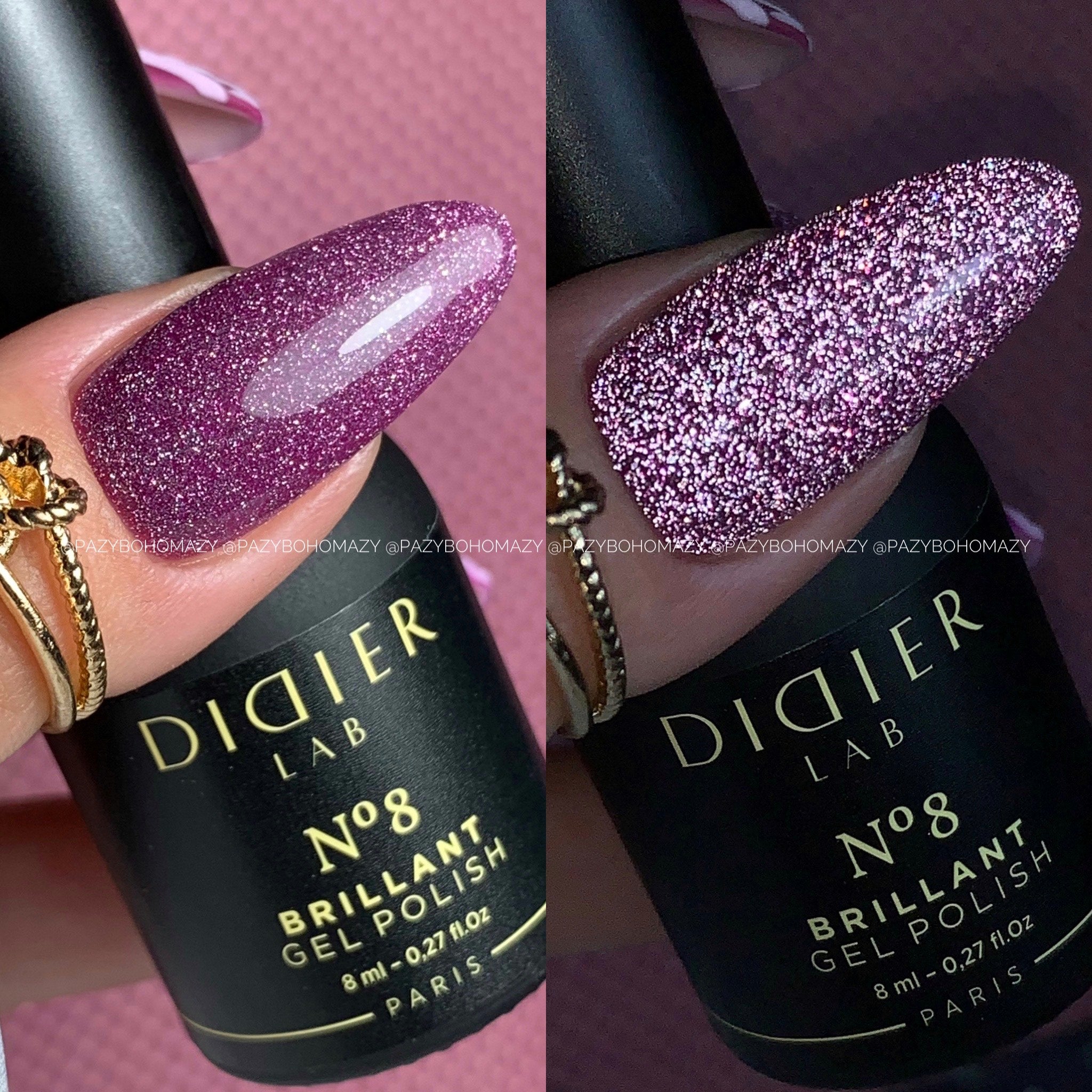 Didier Lab Brillant No.8 gellakk 8 ml glitterlilla