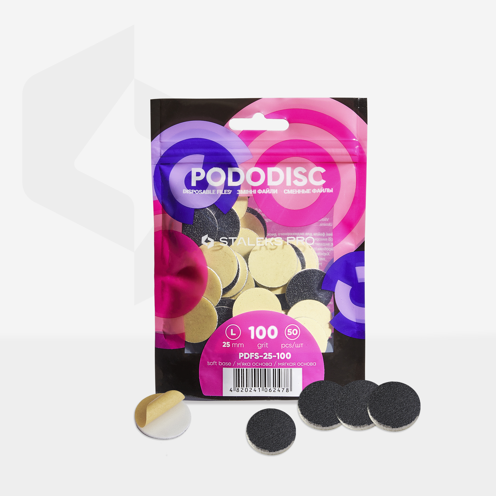 Staleks Pododisc L engangsfiler myk 100 grit 50 stk