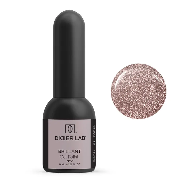 Didier Lab Brillant No.2 gellakk 8ml brun glitter