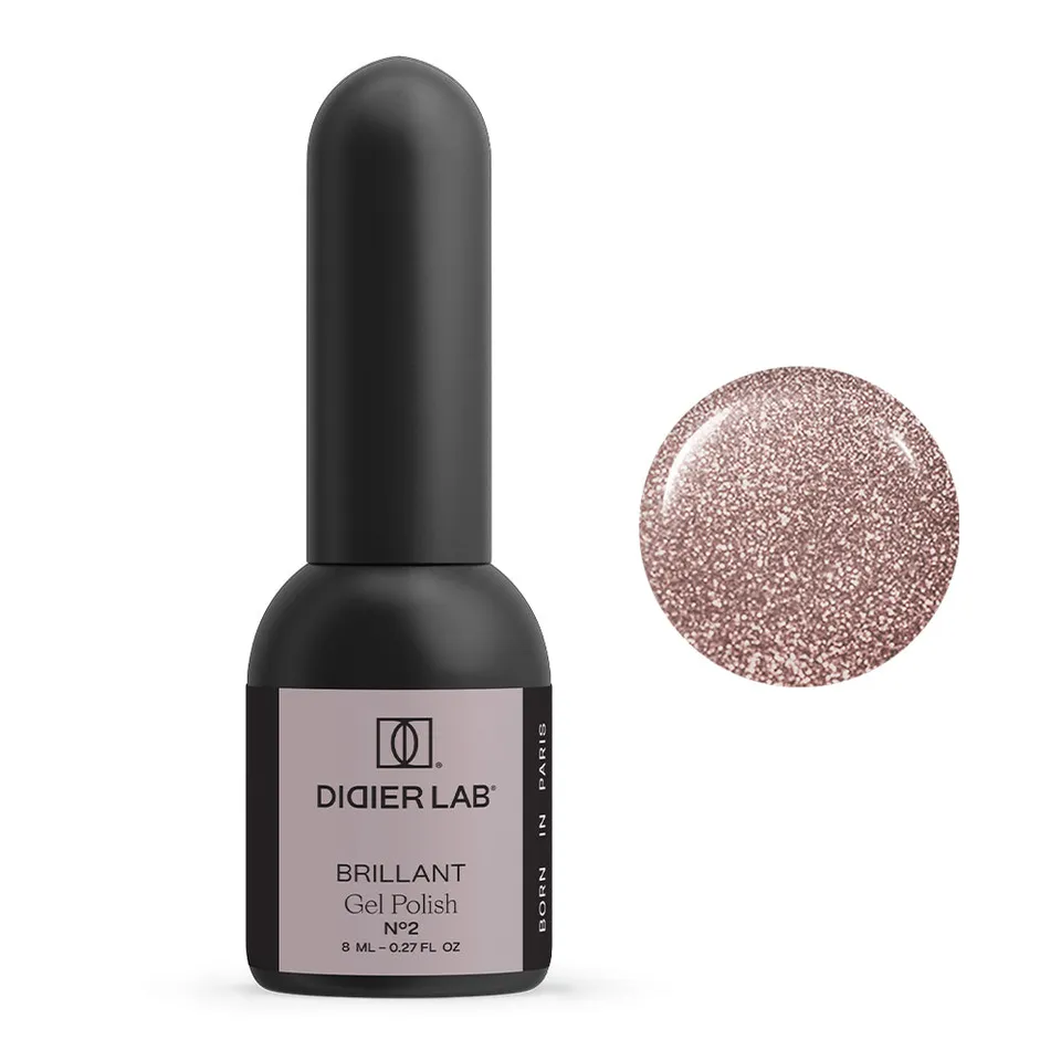 Didier Lab Brillant No.2 gellakk 8ml brun glitter