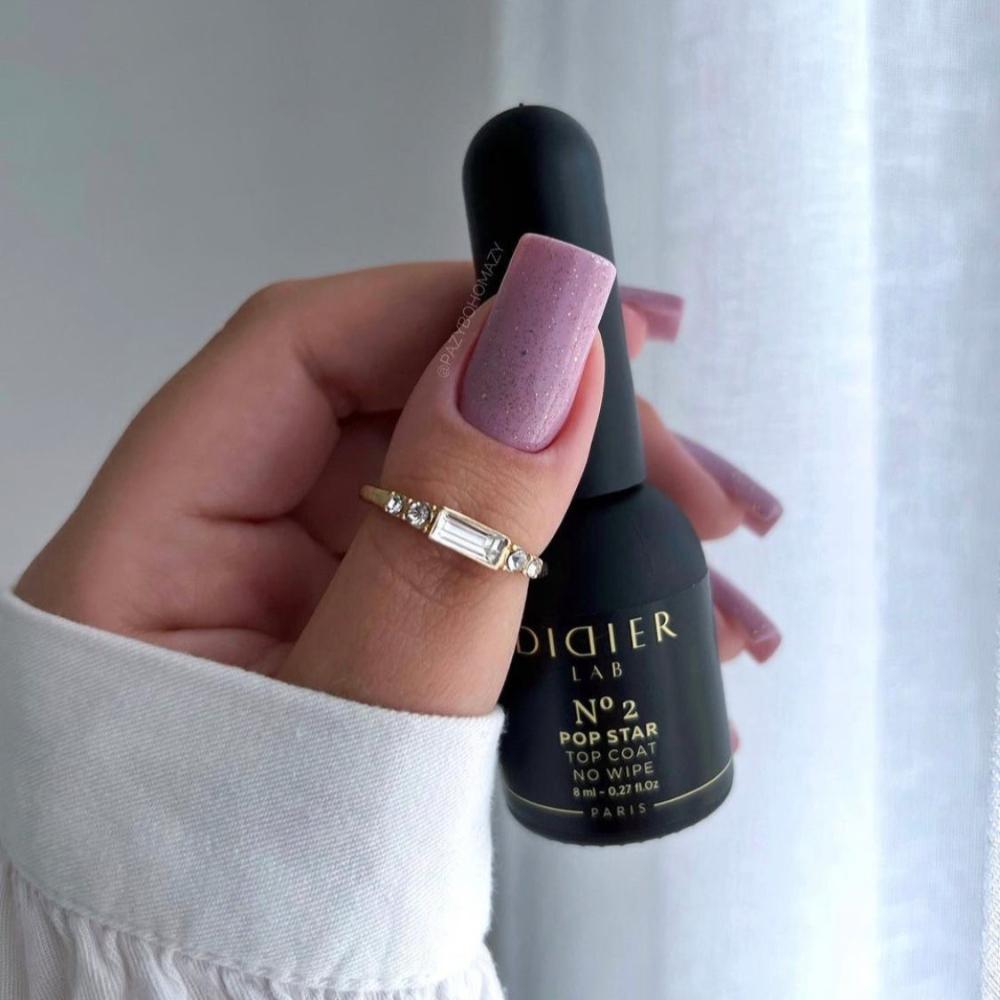Didier Lab Pop Star No2 top coat glitter no wipe