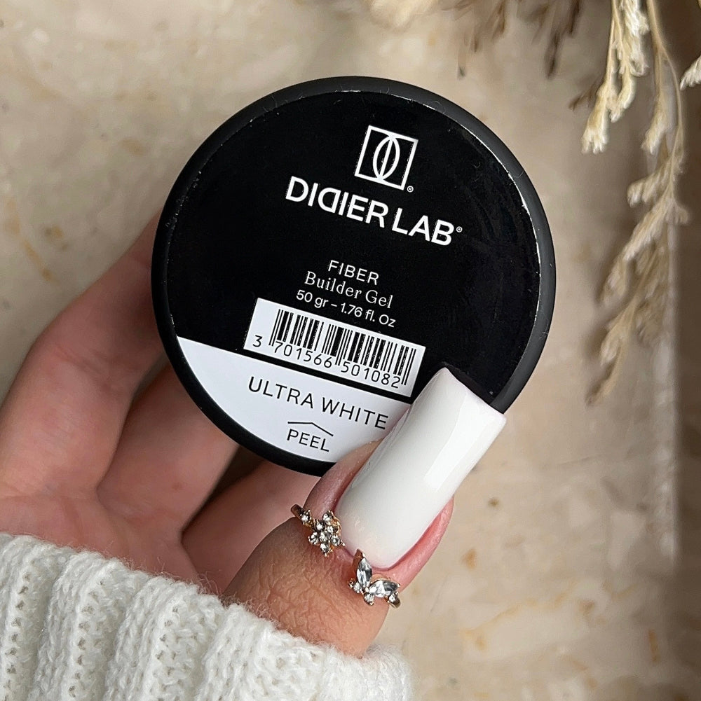 Didier Lab Fiber Builder Gel Ultra White neglegel hvit