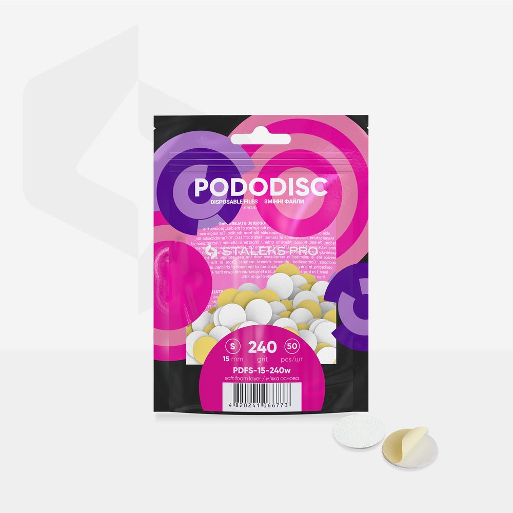 Staleks Pododisc S slipeblader pedikyr 240 grit 50 stk skånsom