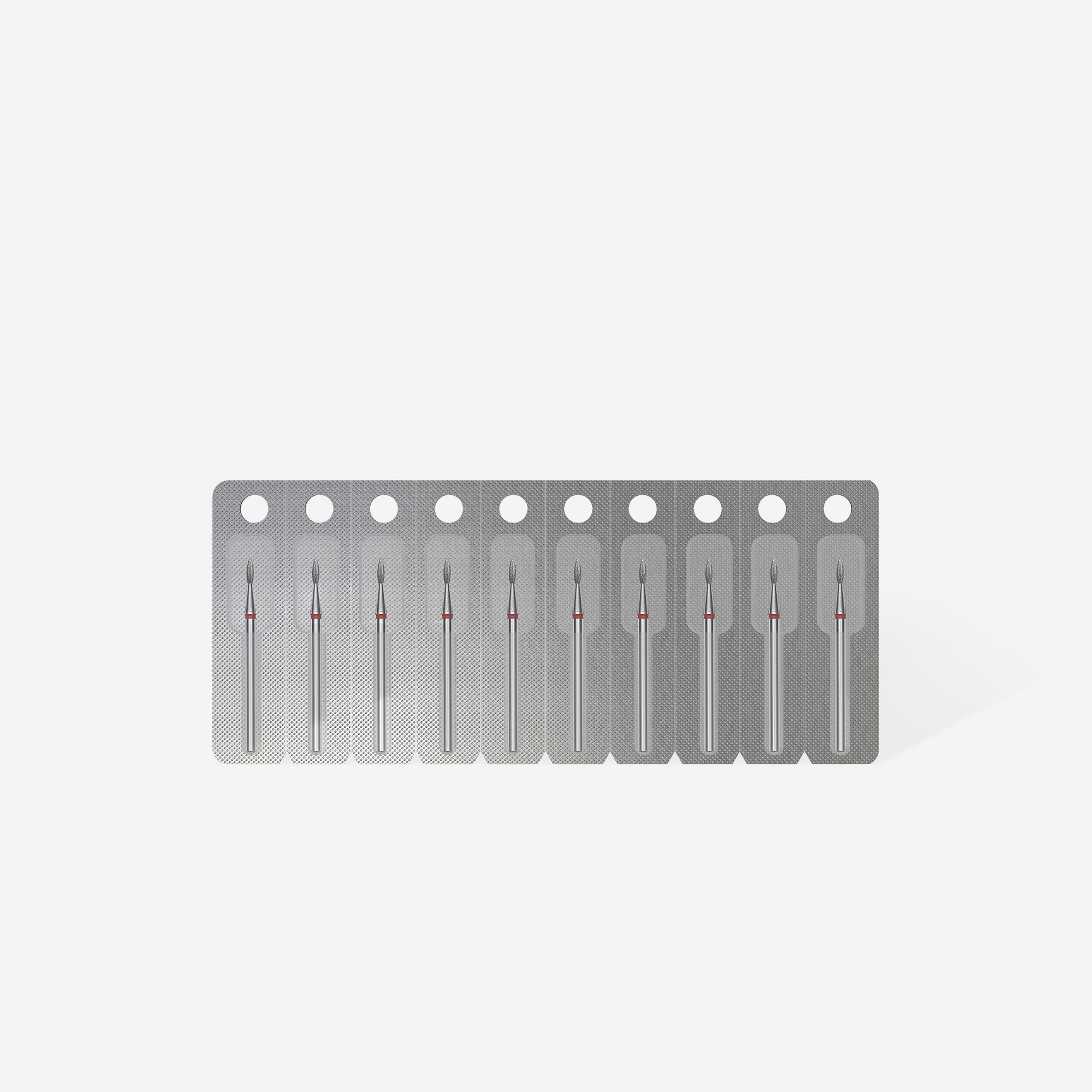 Staleks EXPERT diamantfres spiss flamme rød 1,8 mm neglebor