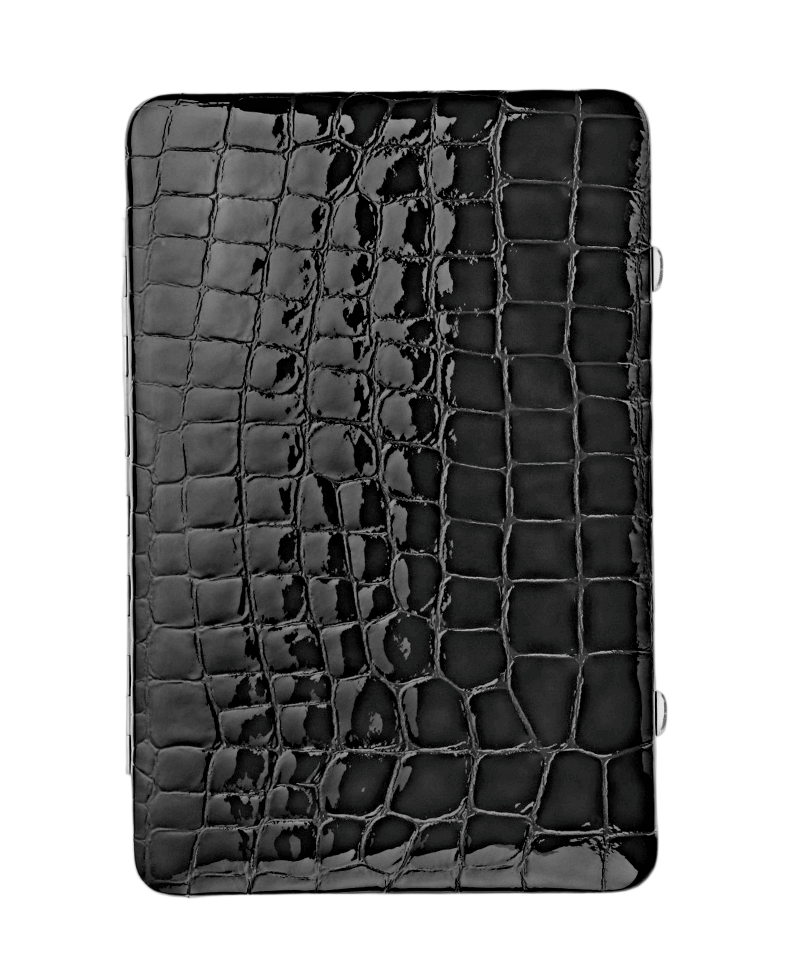 Niegeloh Crocodile XL manikyrsett 10-delt rød svart
