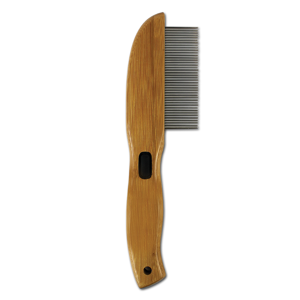 Bamboo Groom Rotating Pin Comb 41 pinnekam avrundet
