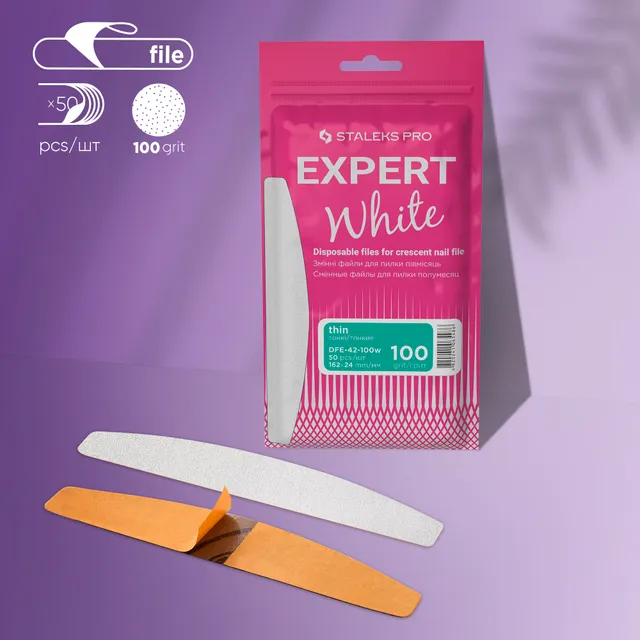 Staleks Expert 42 neglefil 100 50 stk halvmåne