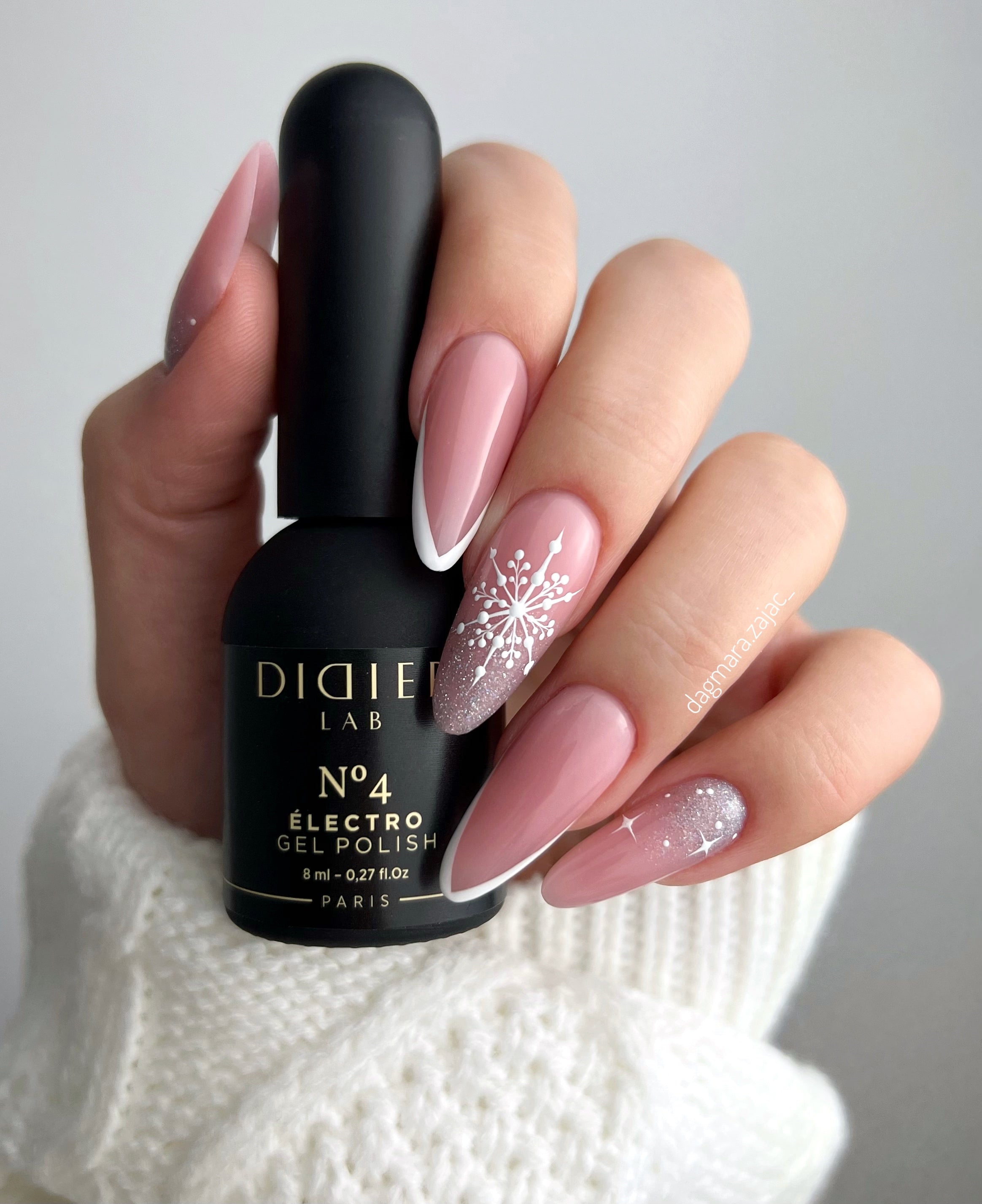 Didier Lab Electro No4 gellakk blå glitter HEMA-fri