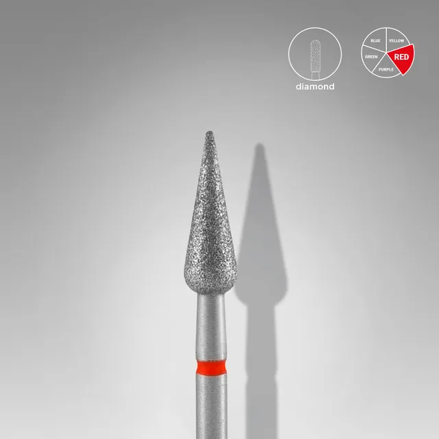 Staleks Expert diamantbor spiss pære rød 4/12 mm