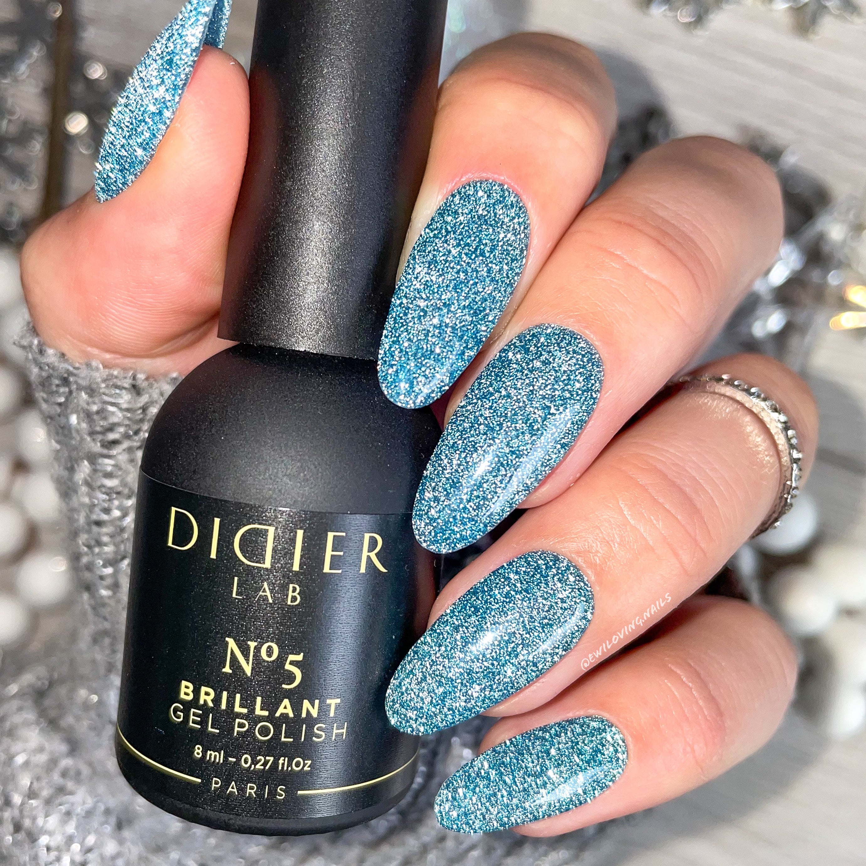 Didier Lab Brillant No.5 gellakk 8 ml blå glitter