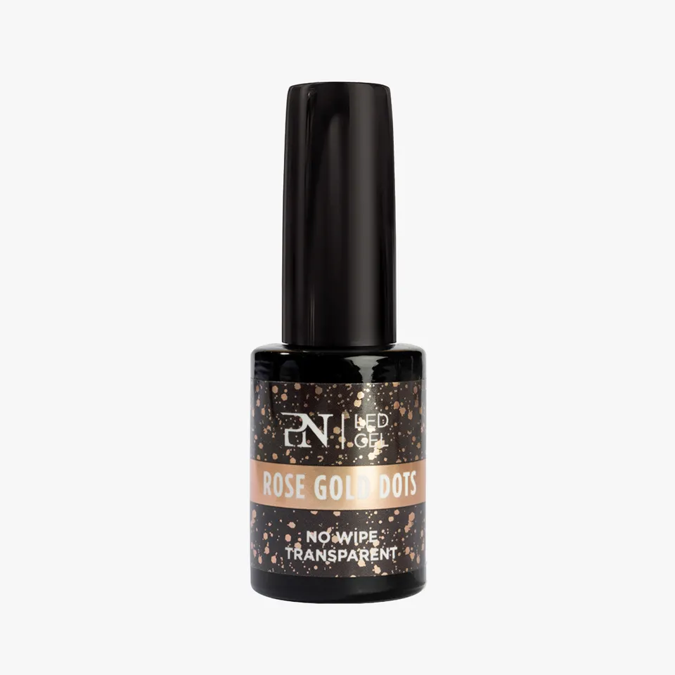 ALCE Rose Gold Dots top coat glitter