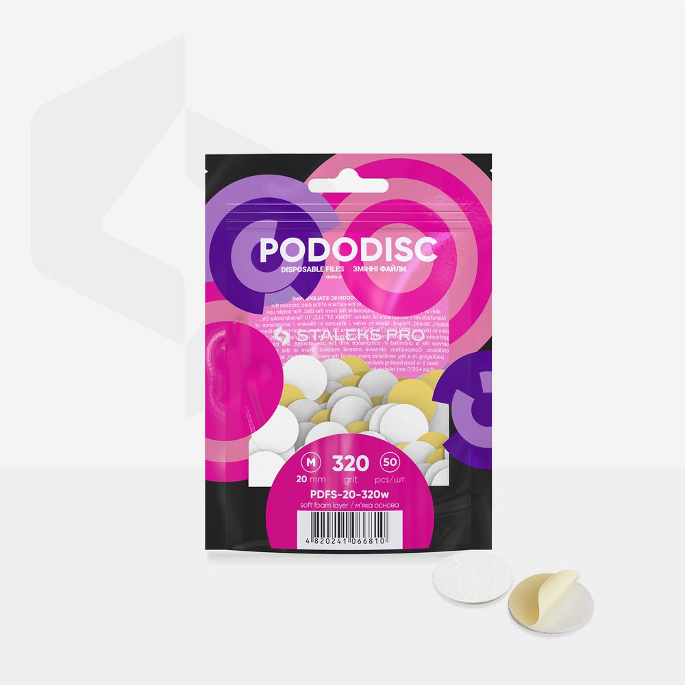 Staleks Pododisc M Expert engangsfil 320 grit 50 stk skånsom