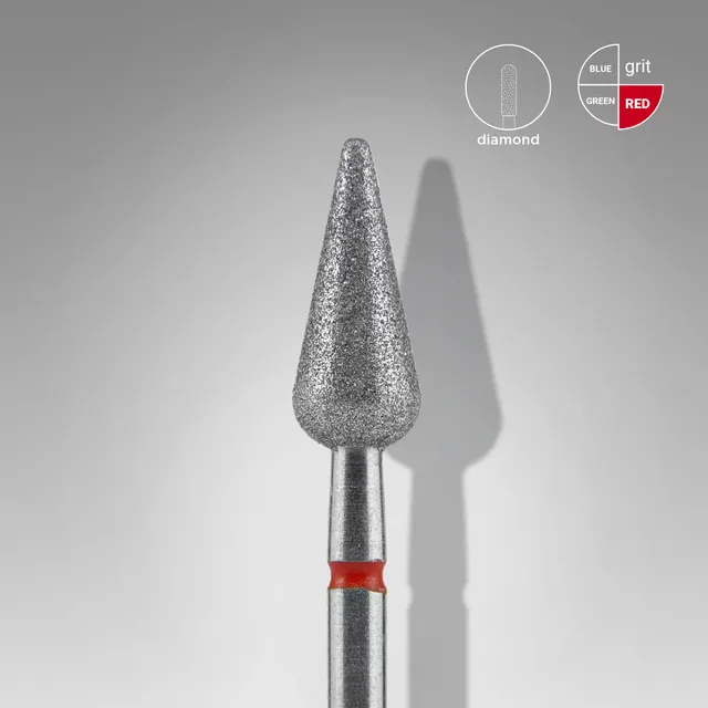 Staleks Expert fresebit spiss pære rød 5 mm