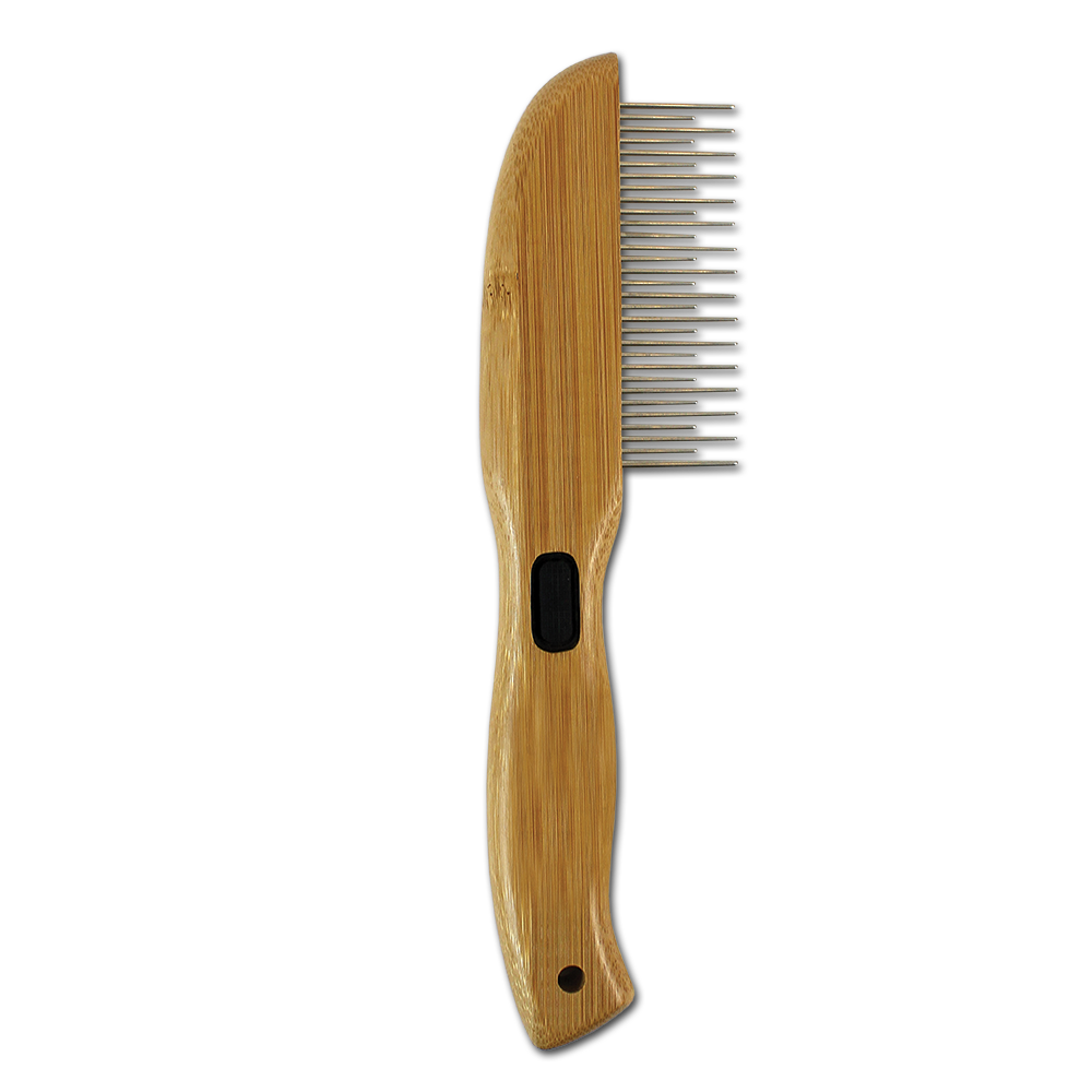 Bamboo Groom Rotating Pin Comb 31 pinnekam avrundet
