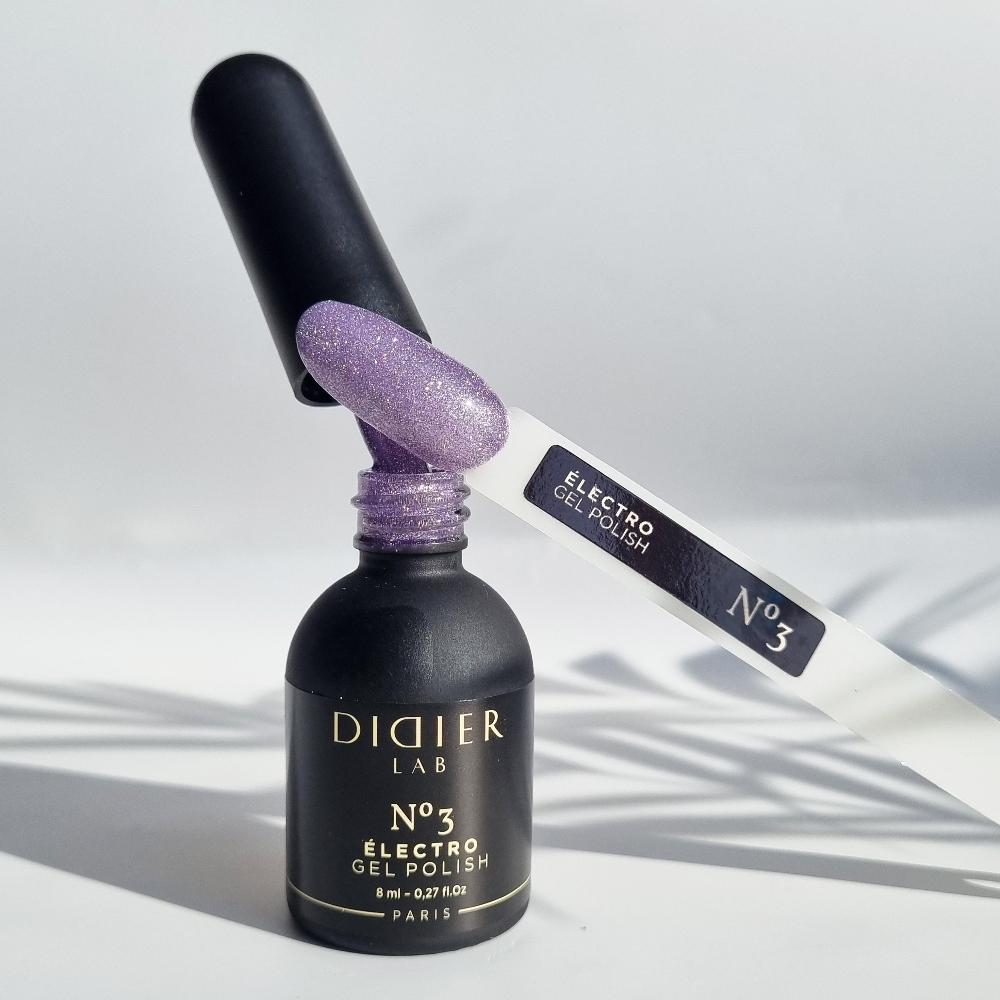 Didier Lab Electro No3 gellak lilla glitter reflekterende