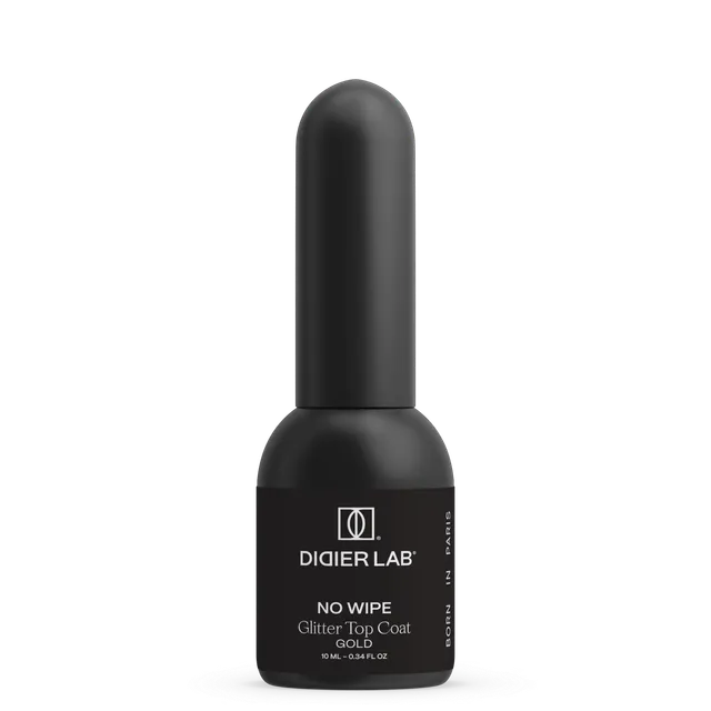 Didier Lab Glitter Top Coat gellakk gull HEMA-fri