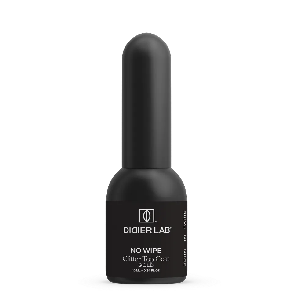Didier Lab Glitter Top Coat gellakk gull HEMA-fri