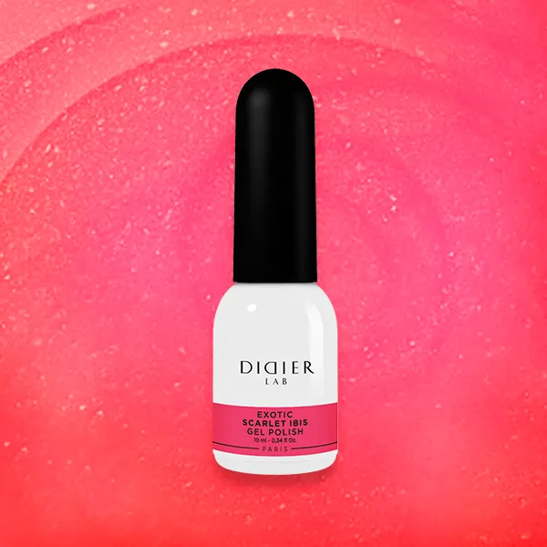 Didier Lab Exotic gellakk Scarlet Ibis rosa shimmer