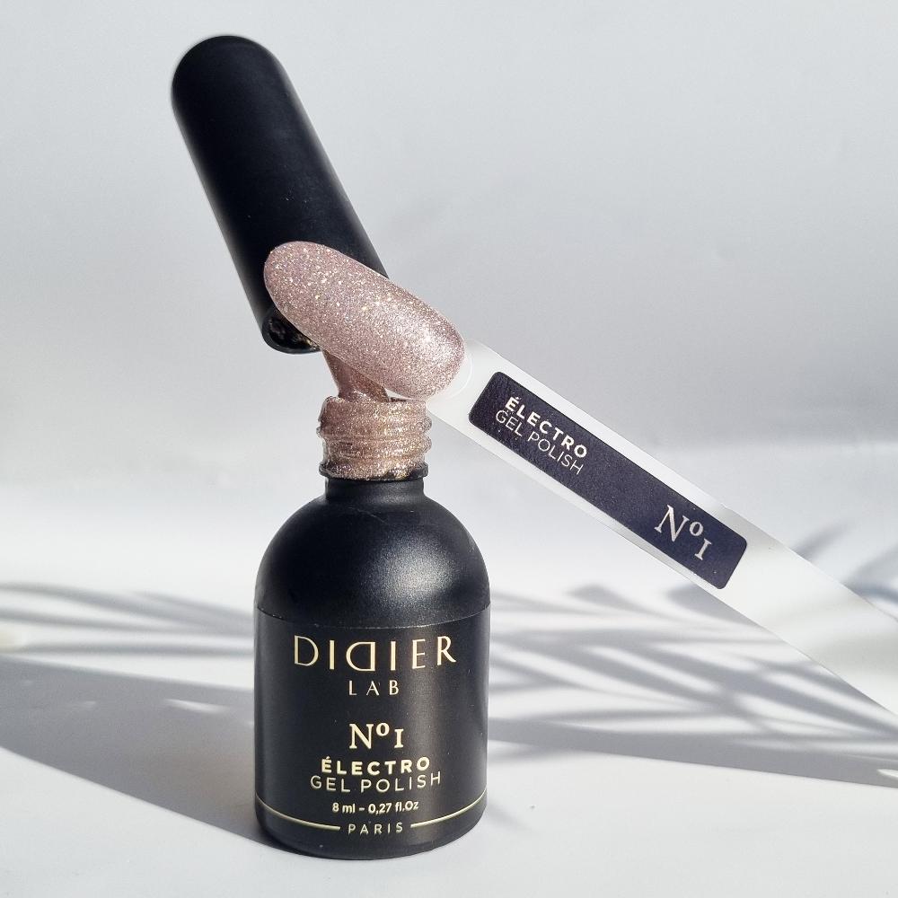 Didier Lab Electro gellakk No1 brun glitter