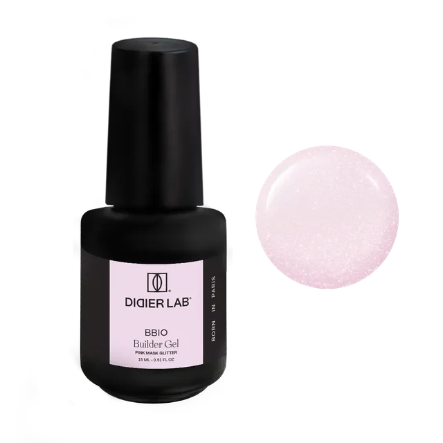Didier Lab BBIO Pink Mask Glitter builder gel rosa