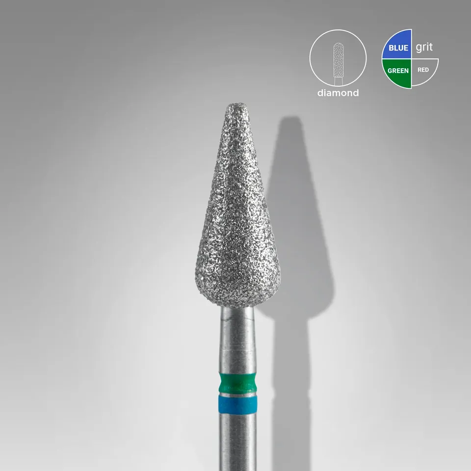 Staleks Expert Duo diamantfres 5 mm spiss pære blå