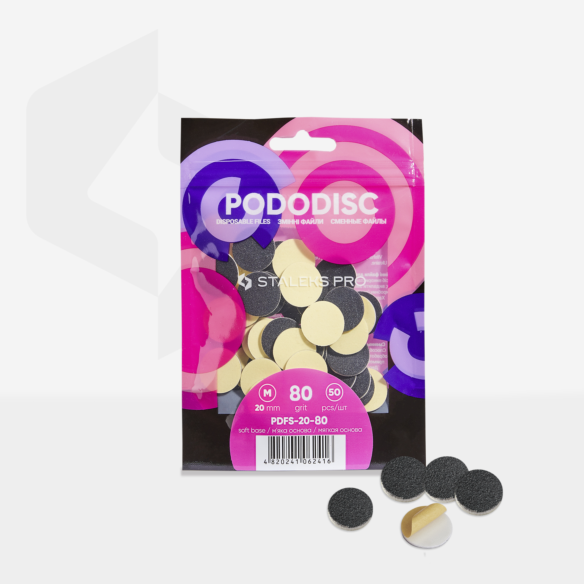 Staleks Pro Pododisc M filer 80 grit 50 stk