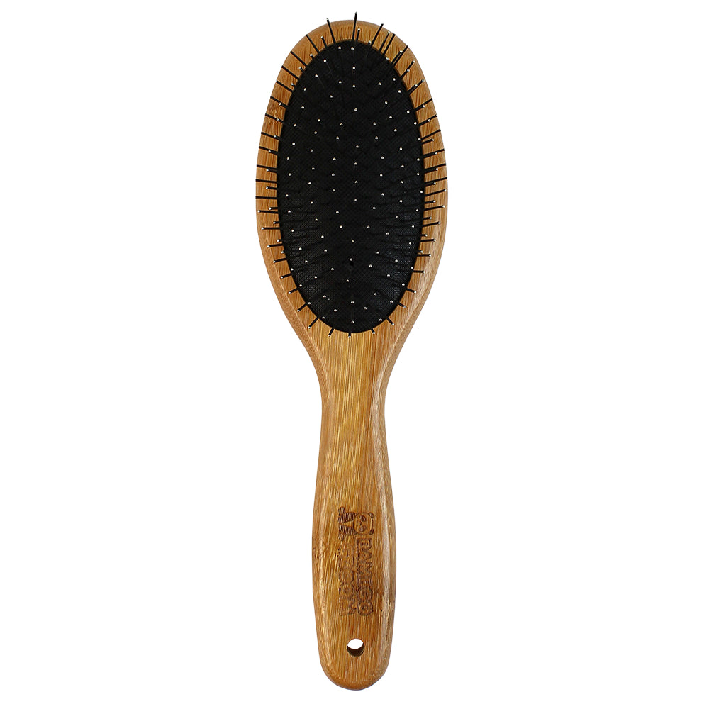 Bamboo Groom Oval Pin børste rustfrie stålpinner
