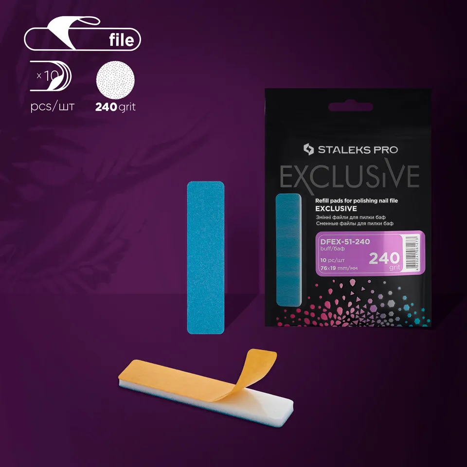 Staleks Exclusive 51 engangsbuffer 240 grit 10 stk