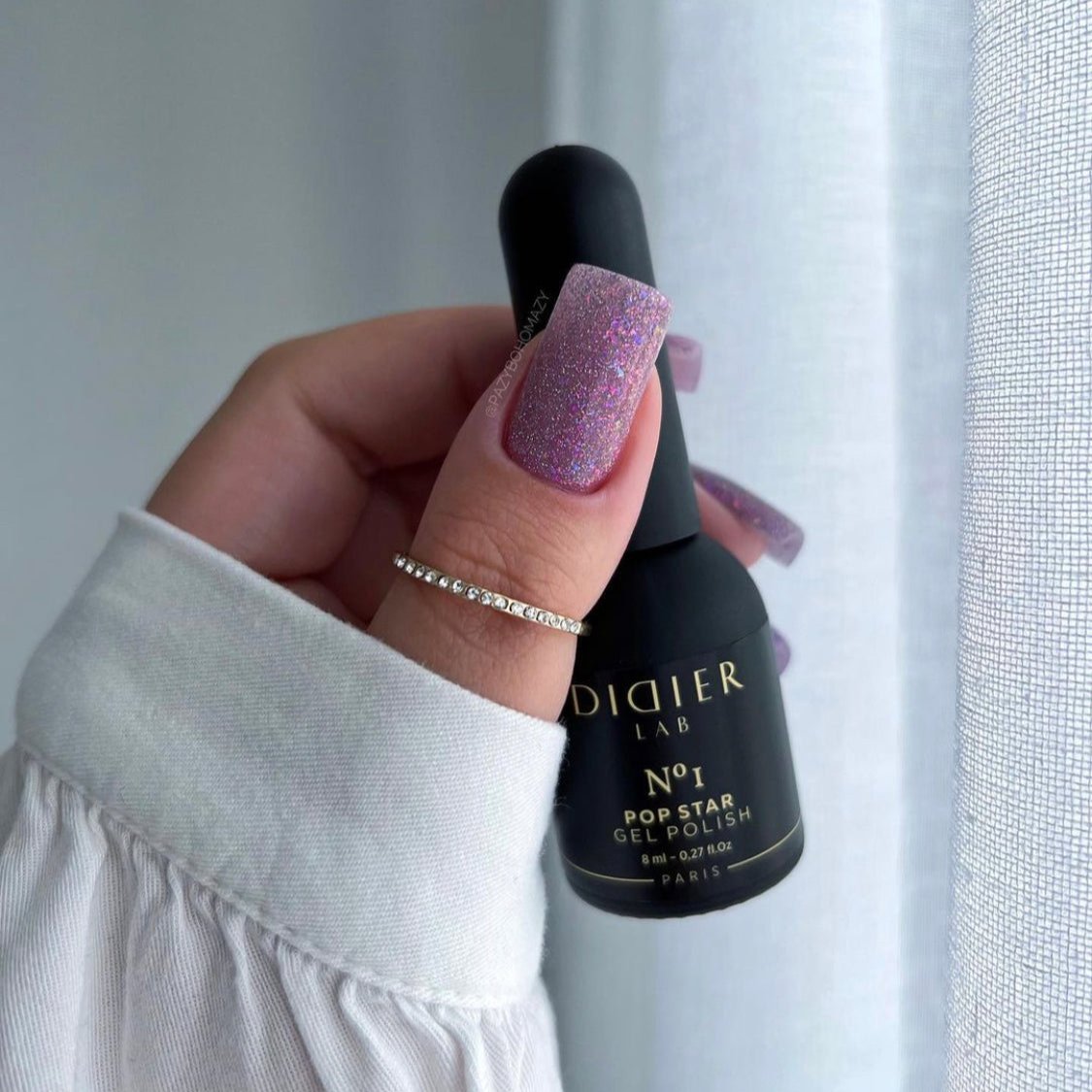 Didier Lab Pop Star gellakk No1 glitter rosa