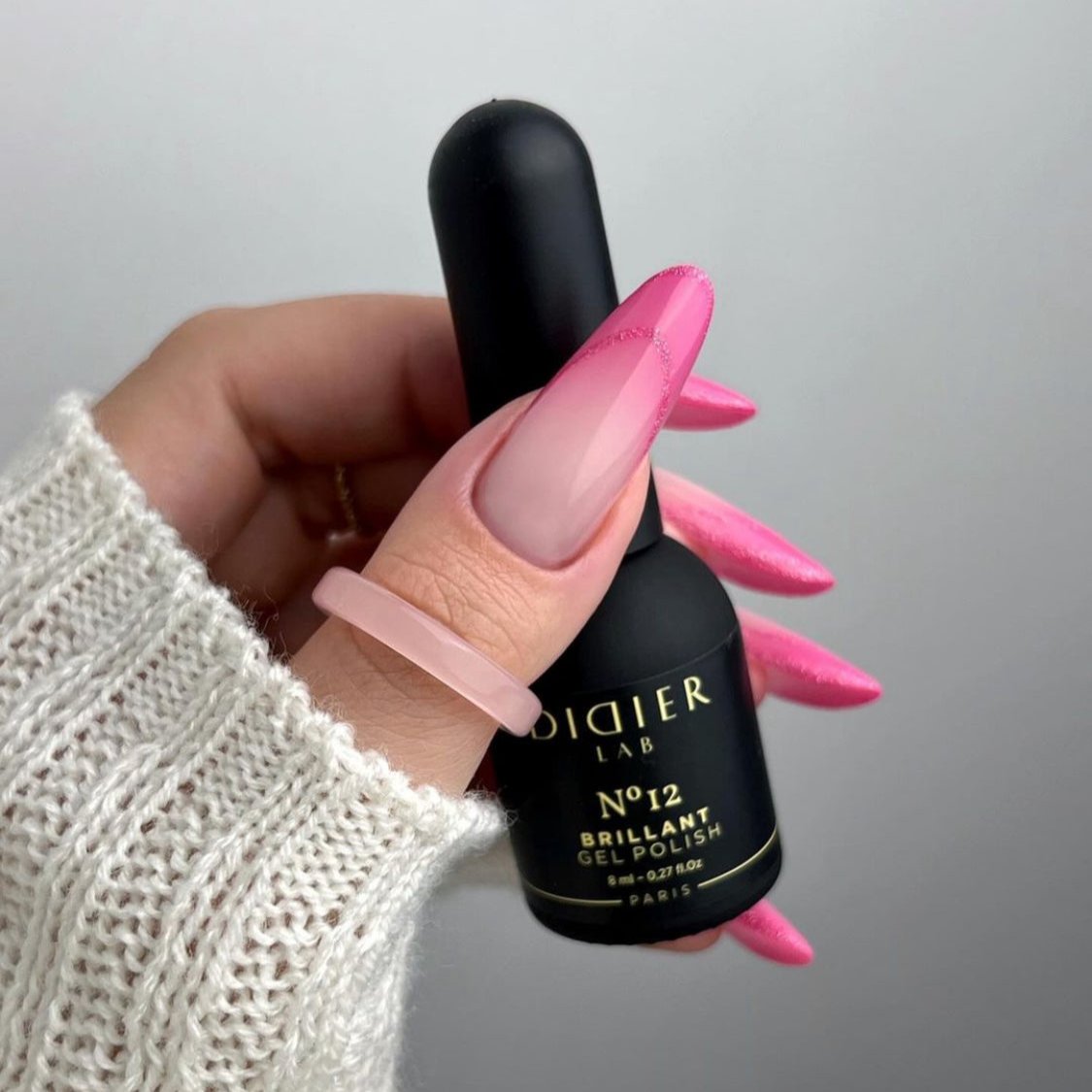 Didier Lab Brillant No12 gellakk 8 ml bringebærrosa
