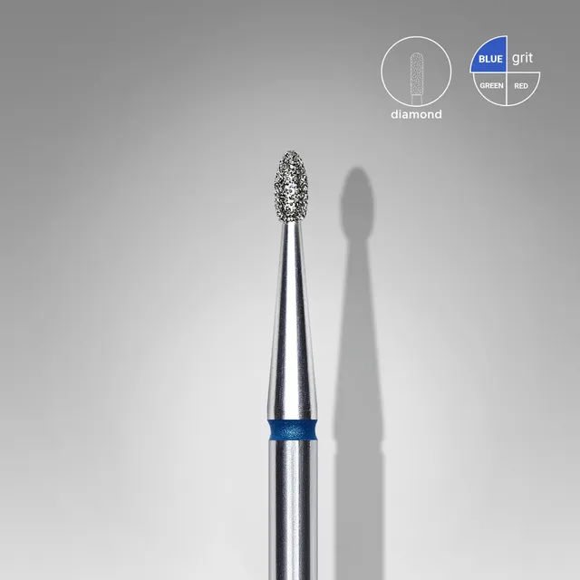 Staleks Expert diamantfres rund knopp blå 1,6 mm