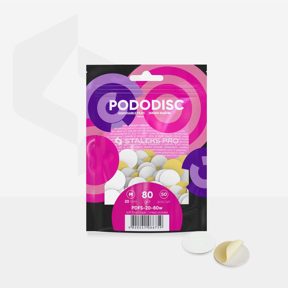 Staleks Pododisc M Expert skumfil 80 grit 50-pk